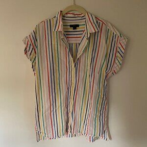 J. Crew Rainbow Stripe Blouse